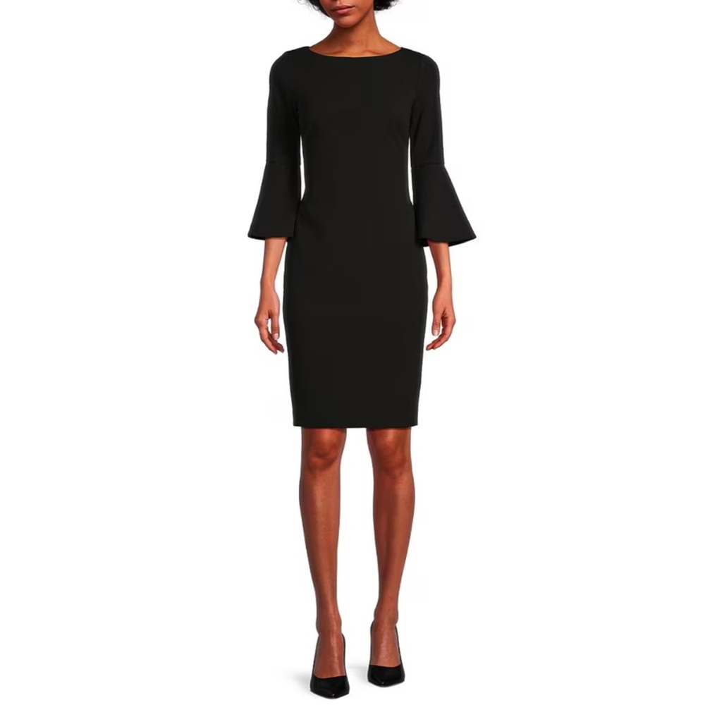 NWT Calvin Klein 3/4 Bell Sleeve Sheath Dress - Picture 5 of 9